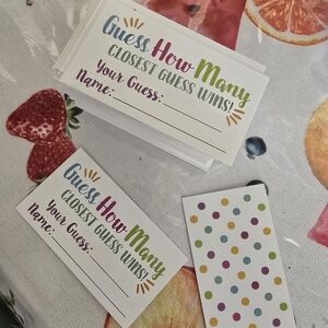 Colorful Guessing Game Cards for Parties